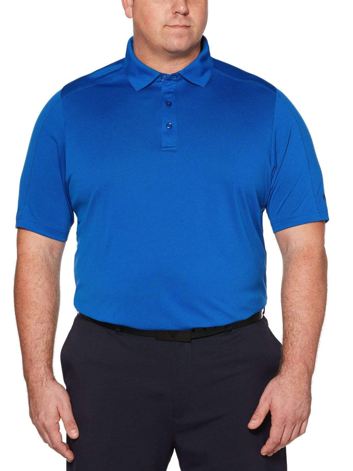 Big & Tall Jacquard Swing Tech Polo-Polos-Lapis Blue-1X-Callaway Apparel