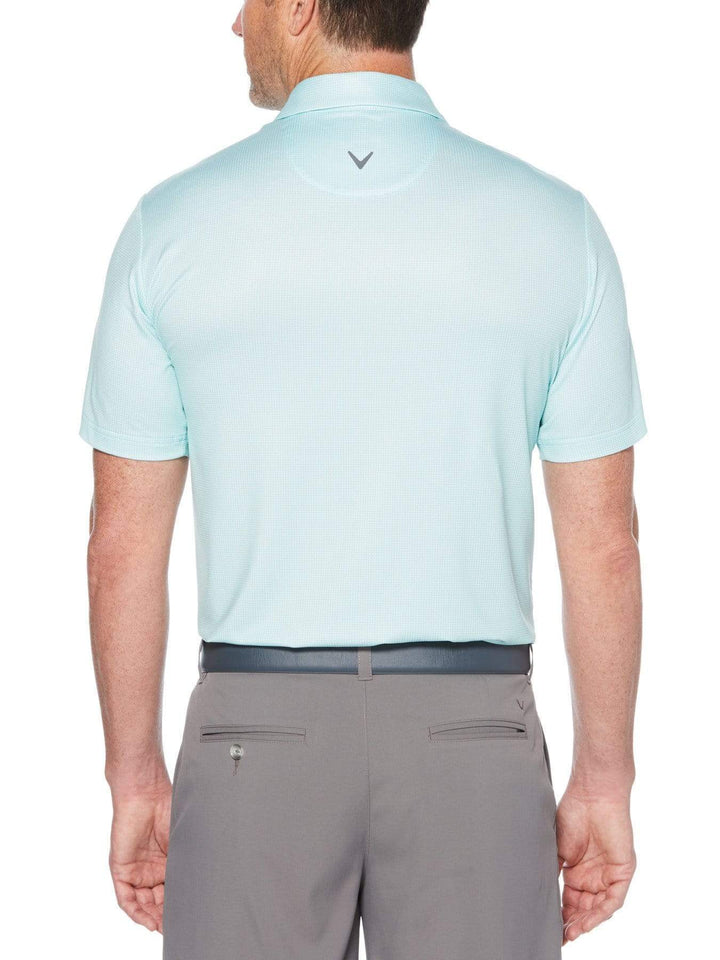 Big & Tall Printed Gingham Swing Tech Polo-Polos-Callaway Apparel