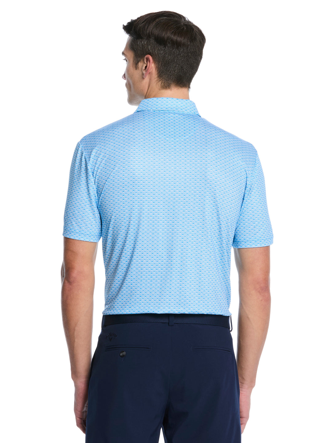 All Over Tee Print Golf Polo (Brilliant Blue) 