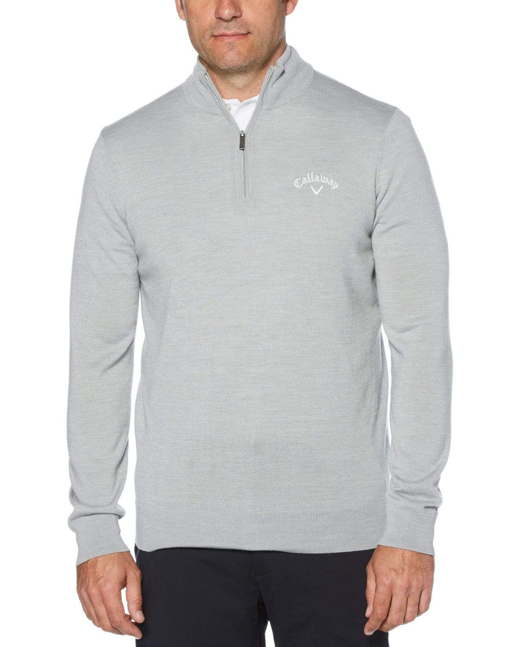 Mens Callaway X Merino Blend 1/4 Zip Sweater Sweaters Cloud Heather / XXL
