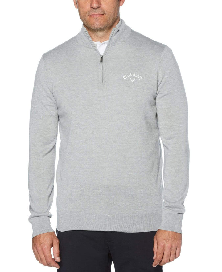 Mens Callaway X Merino Blend 1/4 Zip Sweater Sweaters Cloud Heather / XXL