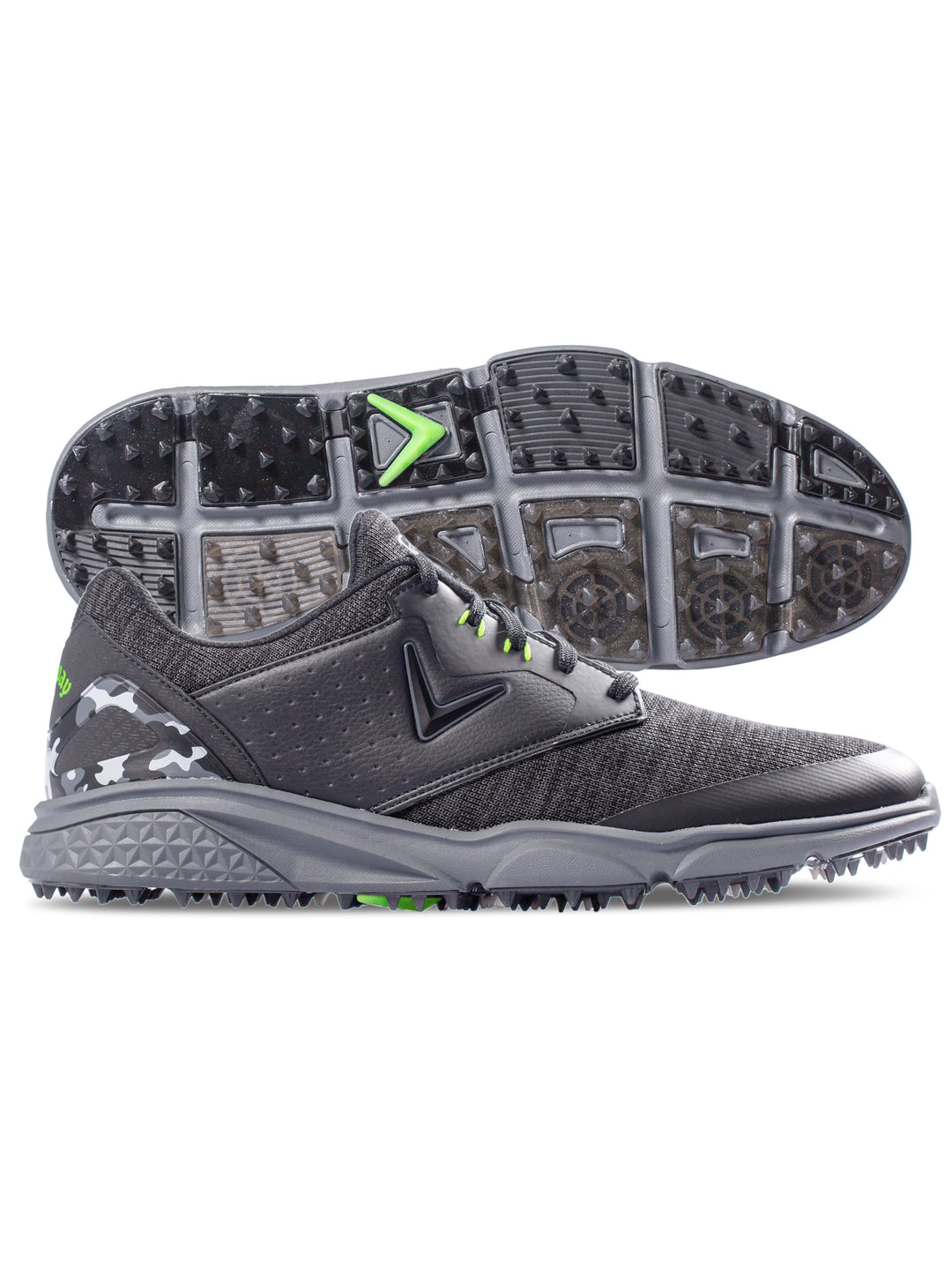 Mens Coronado V2 Spikeless Golf Shoes (Black/Grey) 