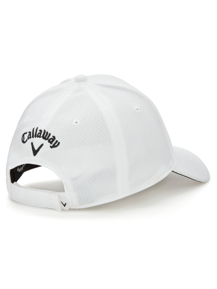Front Crested Structured Golf Hat (White/Black) 