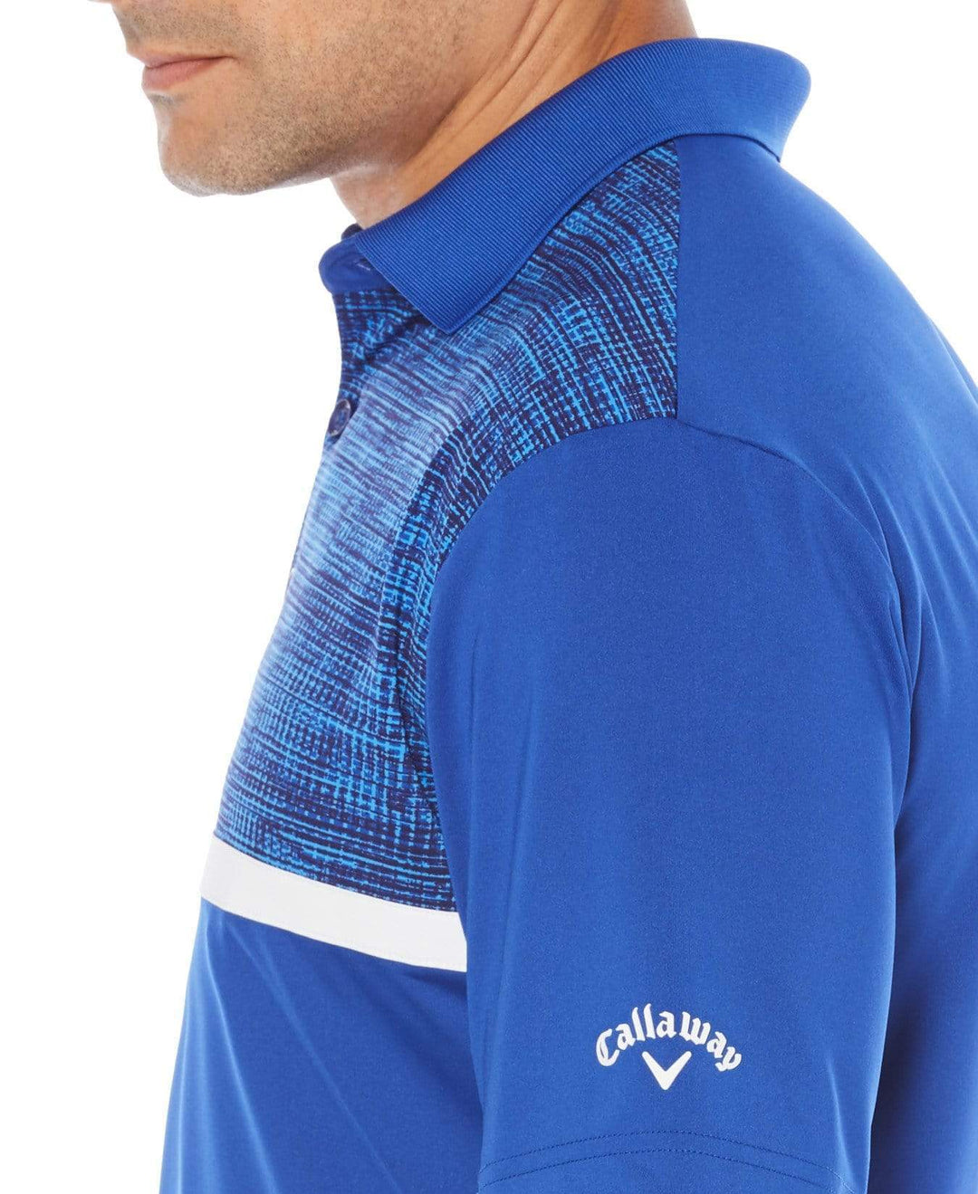 Mens Opti-Dri Textured Color Block Polo Polos
