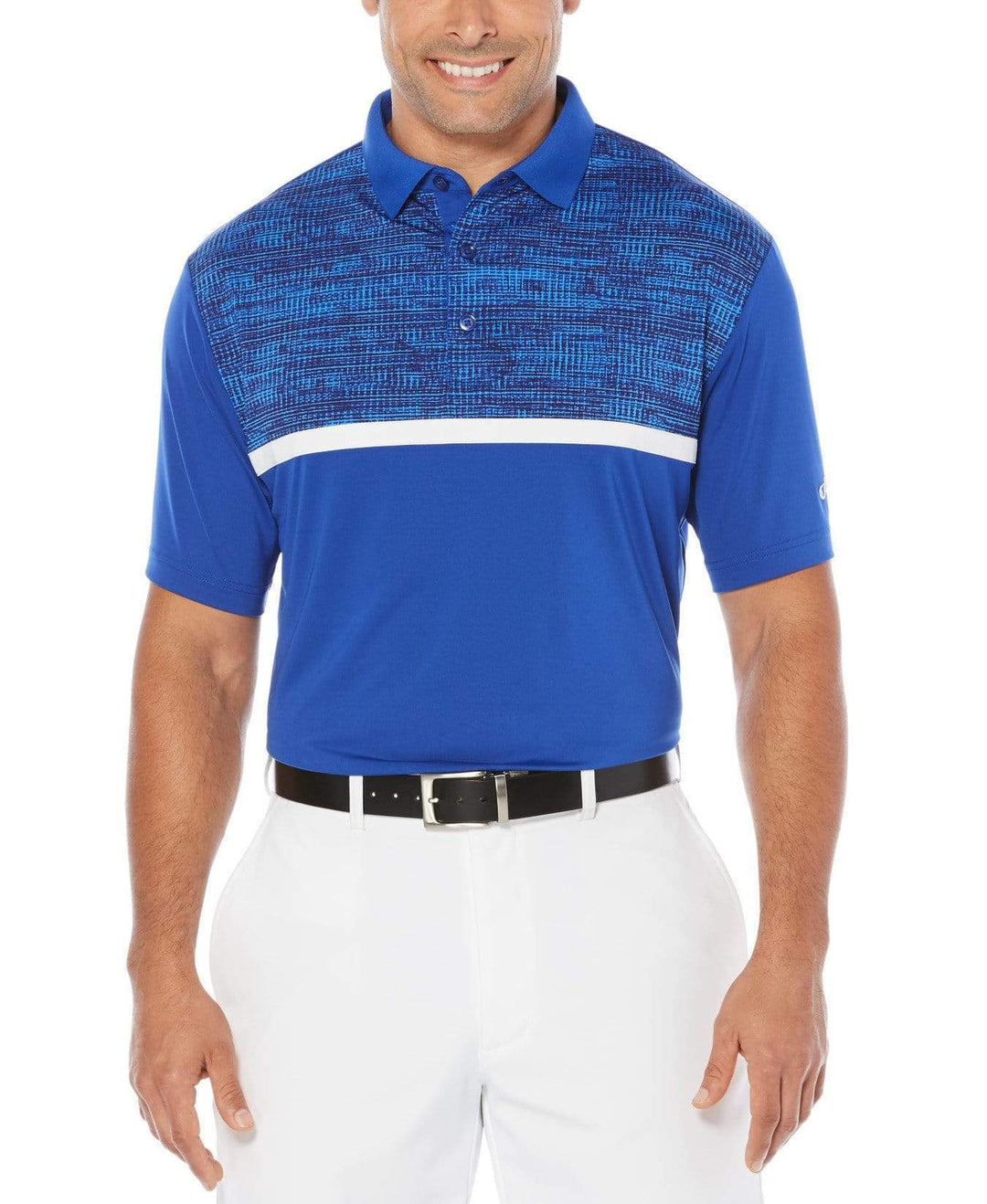 Mens Opti-Dri Textured Color Block Polo Polos Surf The Web / XL