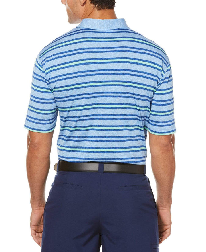 Mens Opti-Soft Heather Striped Polo Polos