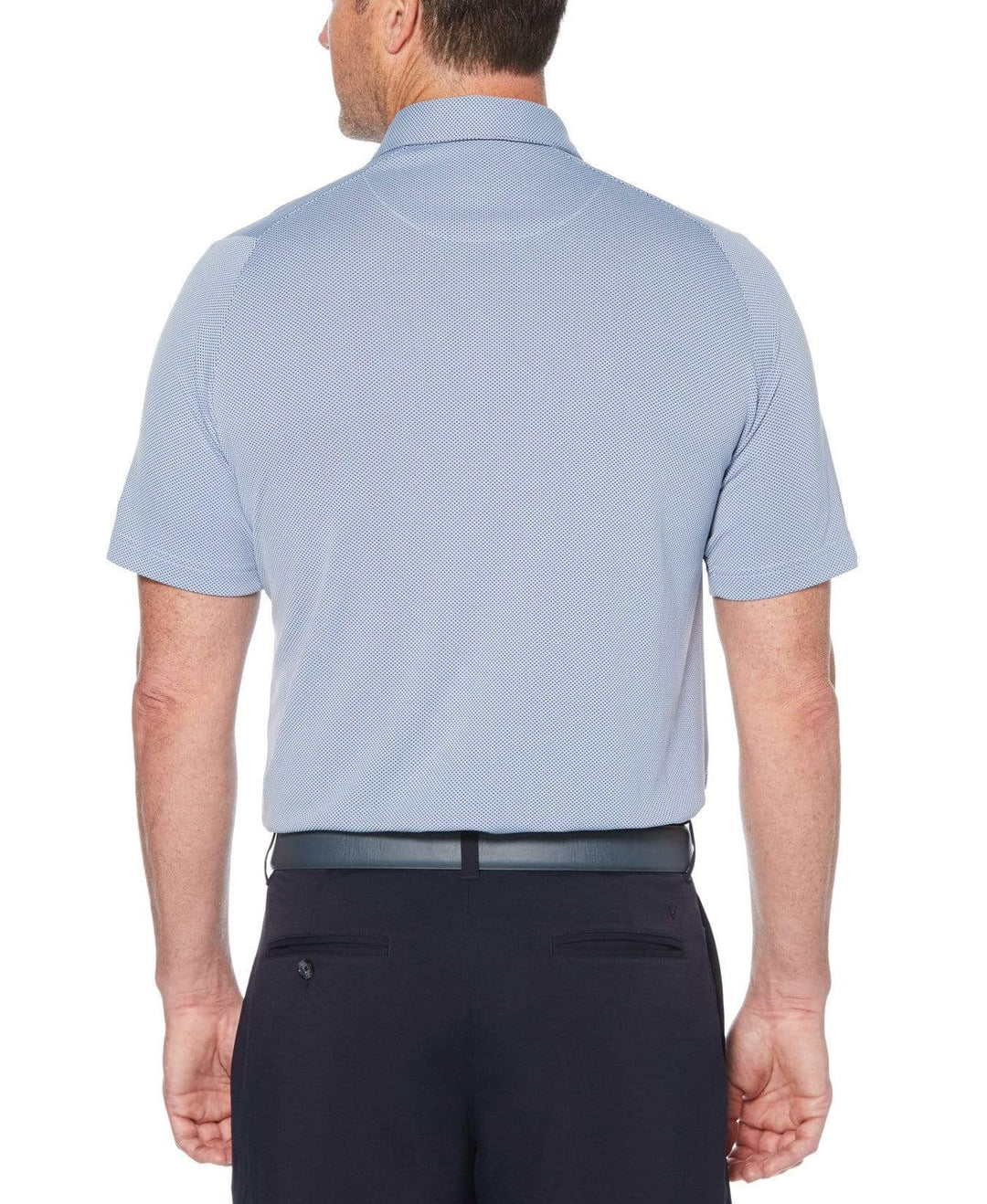 Mens Swing Tech Printed Gingham Polo Polos