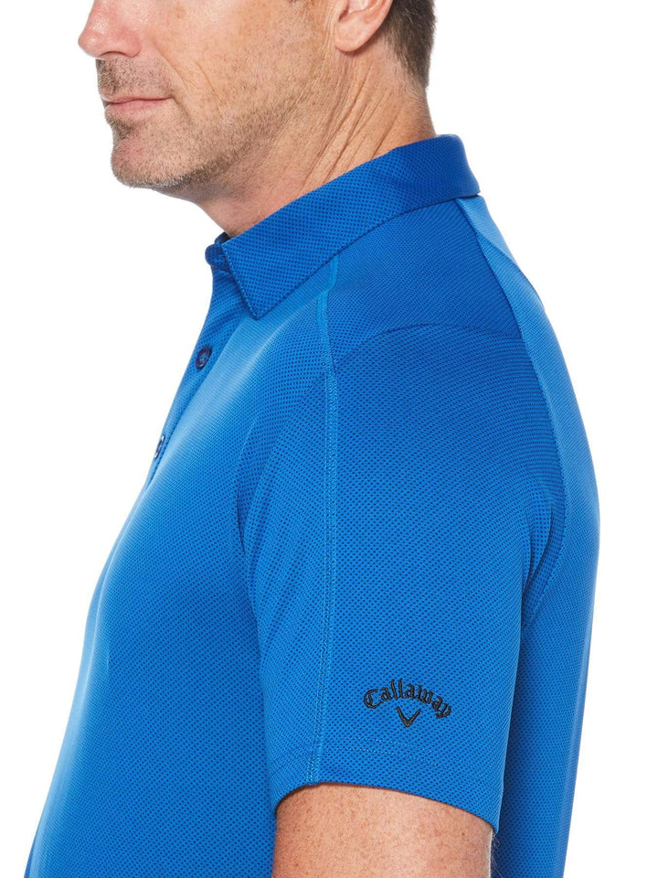 Mens Swing Tech Two Color Jacquard Polo Polos
