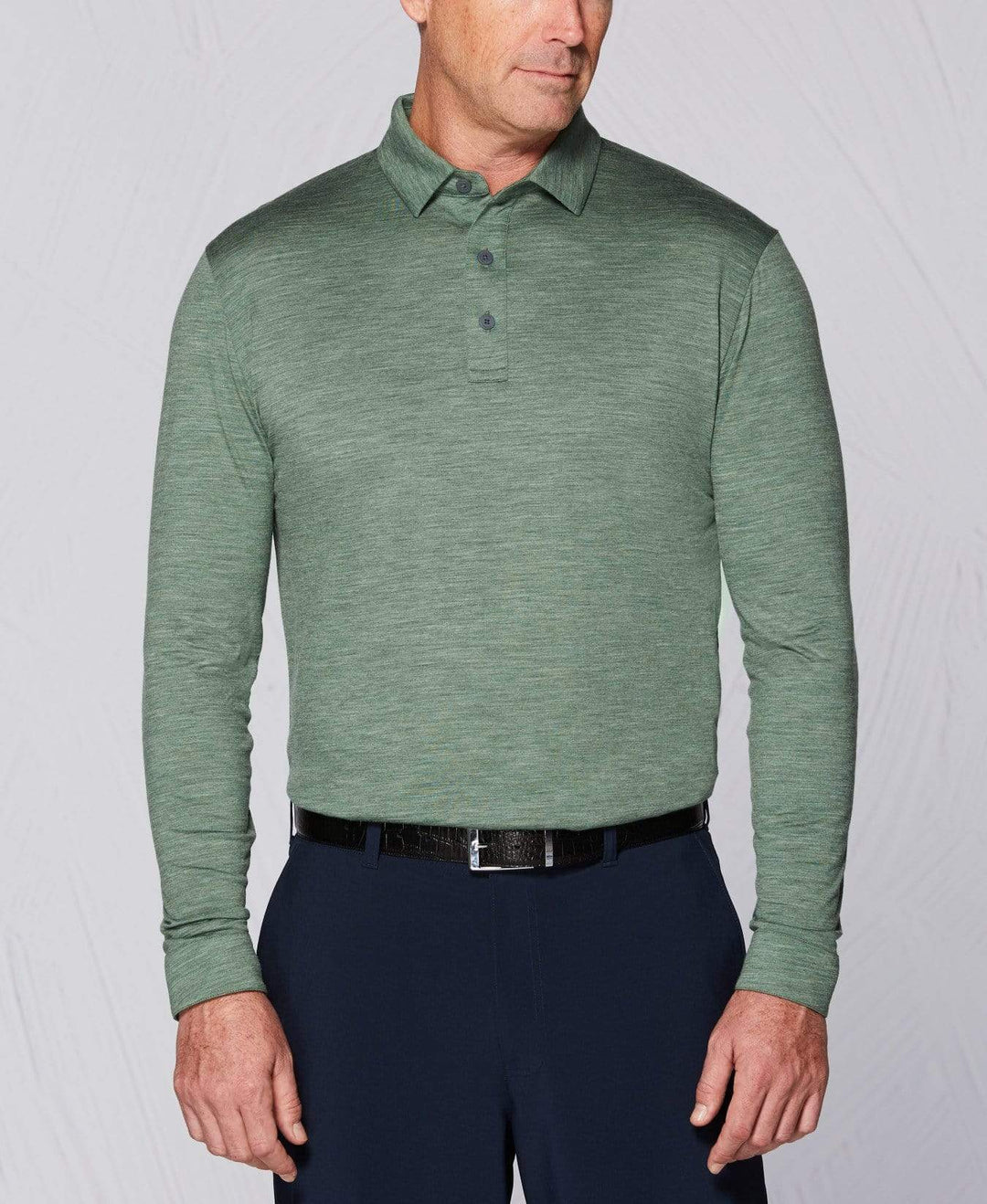 Tour Authentic Heather Polo Polos Forest Heather / S