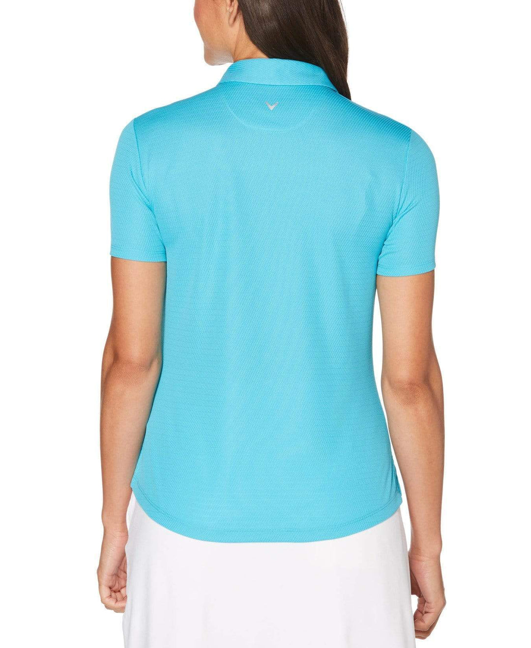 Womens Cooling Twill Textured Polo Polos