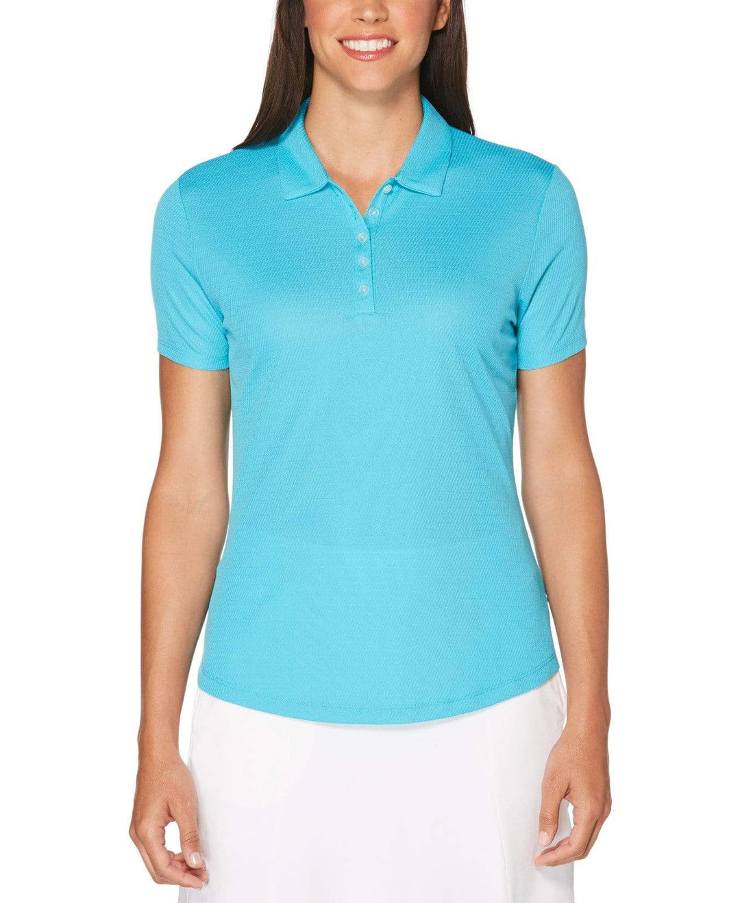 Womens Cooling Twill Textured Polo Polos Scuba Blue / XL