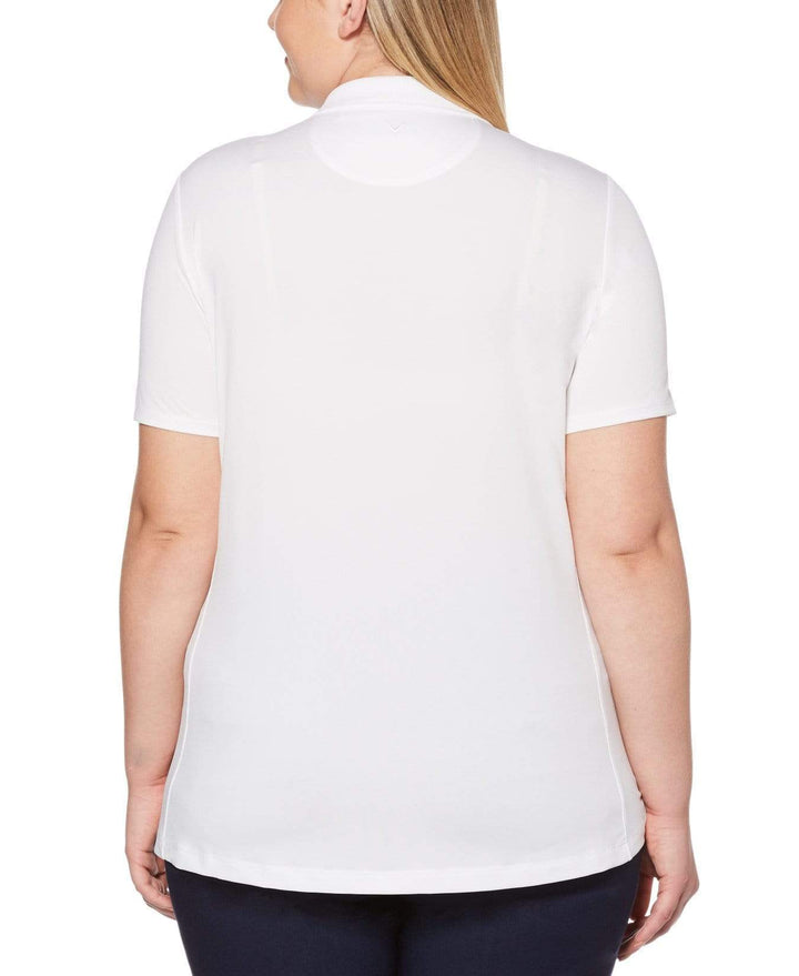 Womens Plus Micro Hex Polo Polos