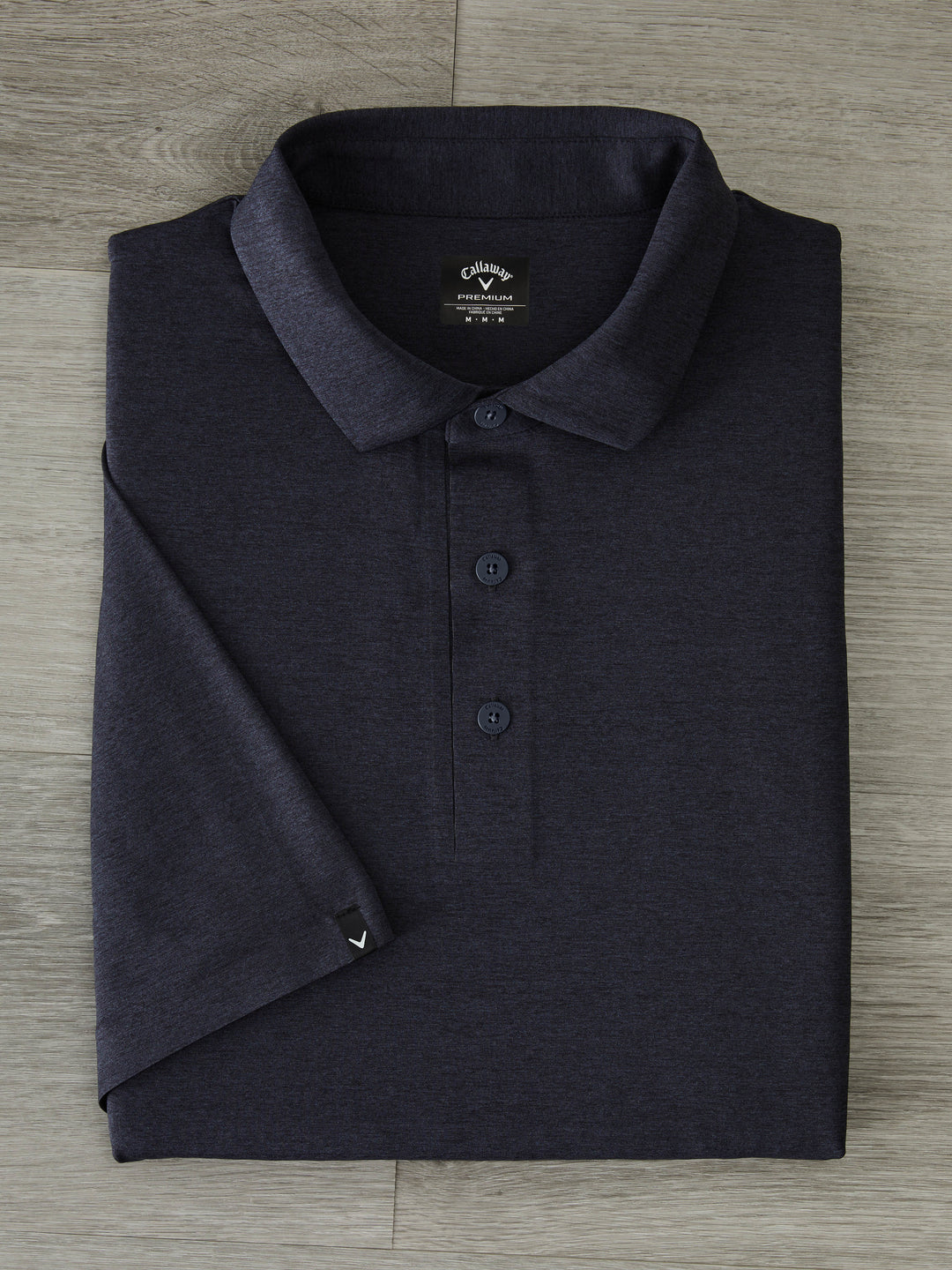 Premium Two-Tone Golf Polo (Ebony Heather) 