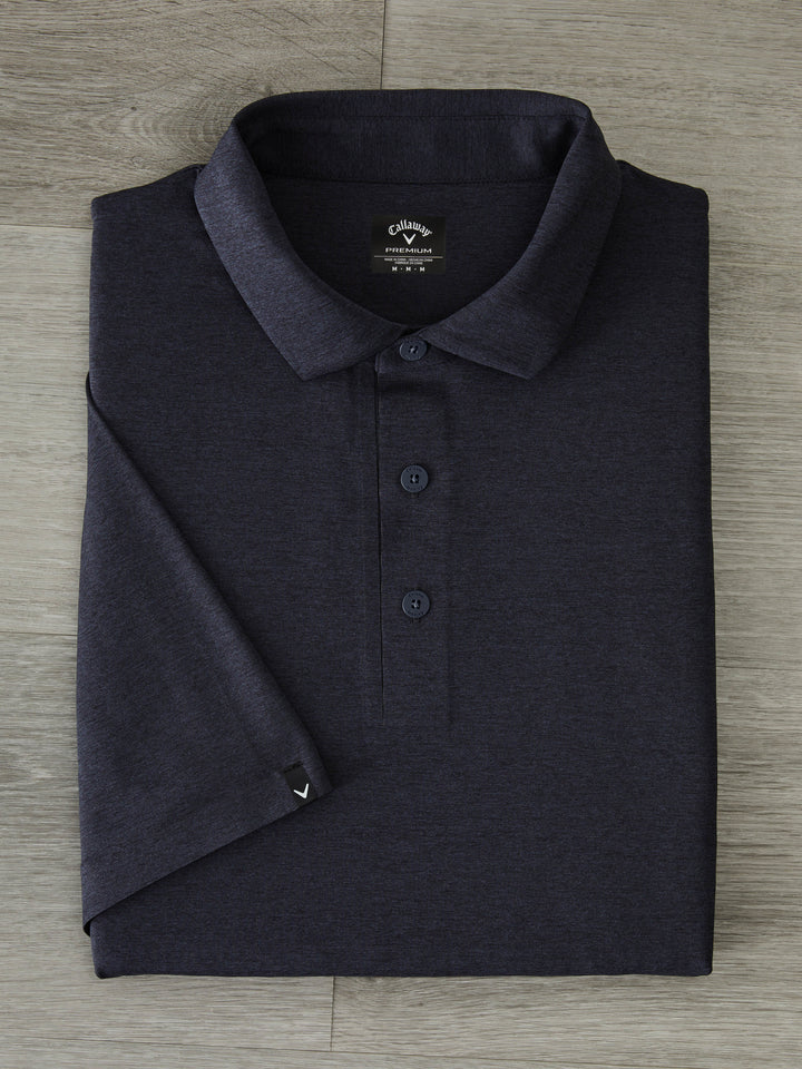 Premium Two-Tone Golf Polo (Ebony Heather) 