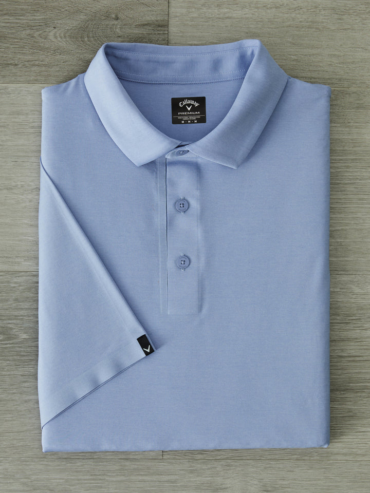 Premium Two-Tone Golf Polo (Chambray Htr) 