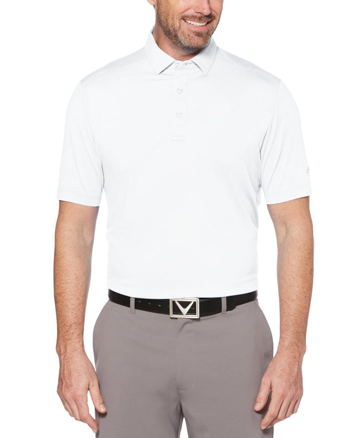 Mens Micro Hex Solid Golf Polo