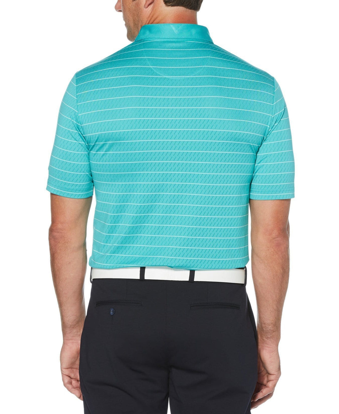 Mens Mens Ventilated Stripe Golf Polo