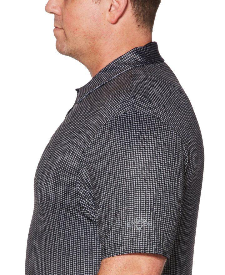 Big & Tall Mini Houndstooth Print Polo