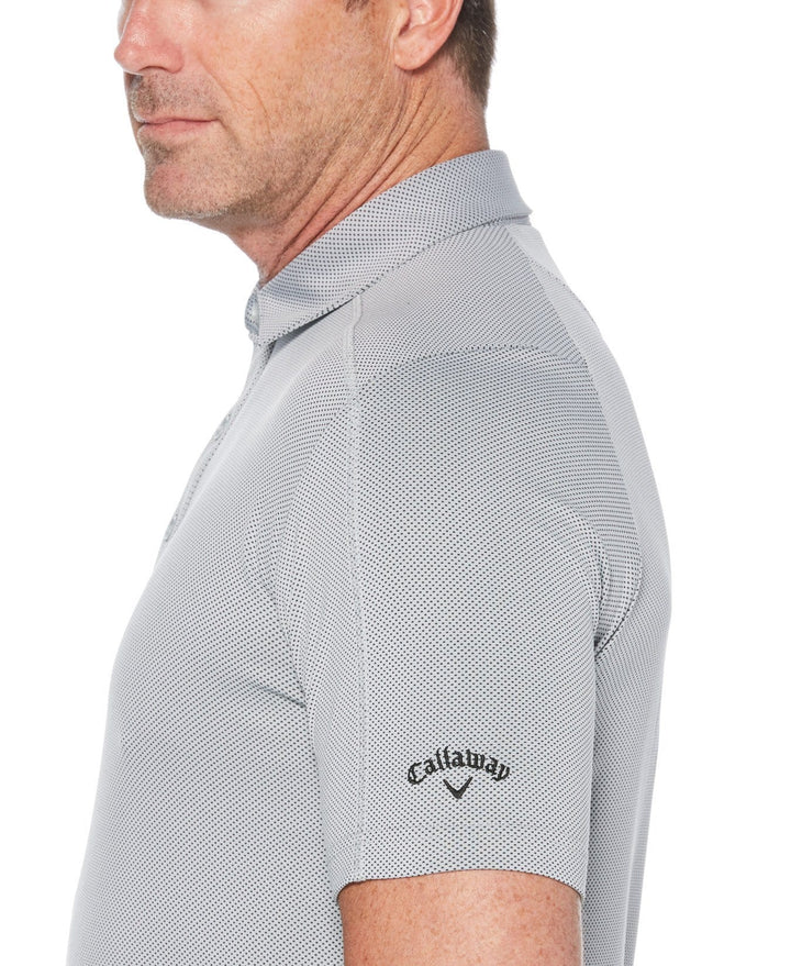 Mens Swing Tech Two Color Jacquard Polo