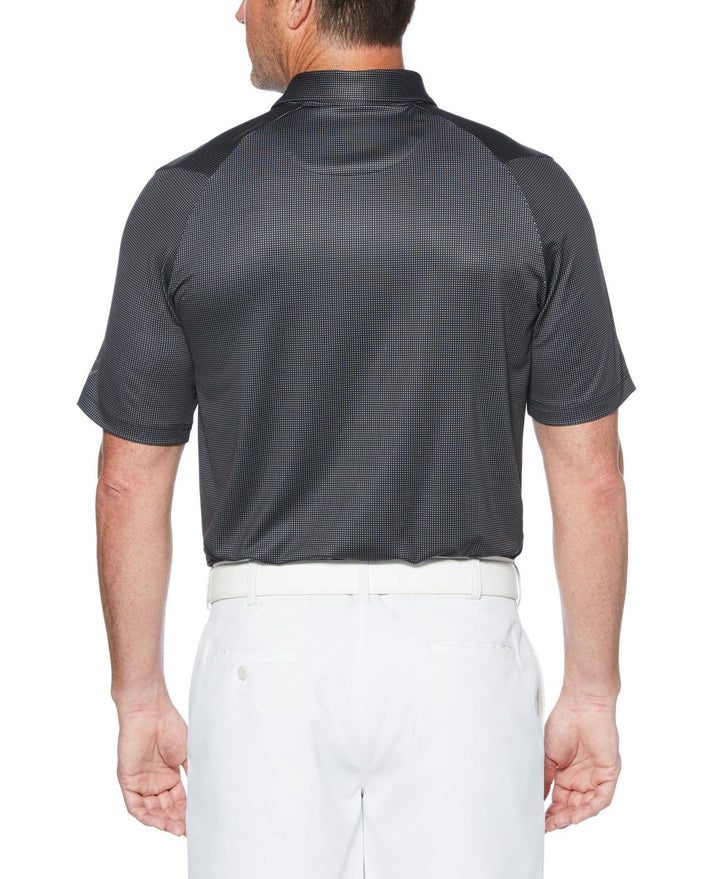 Mens Swing Tech Gingham Printed Golf Polo
