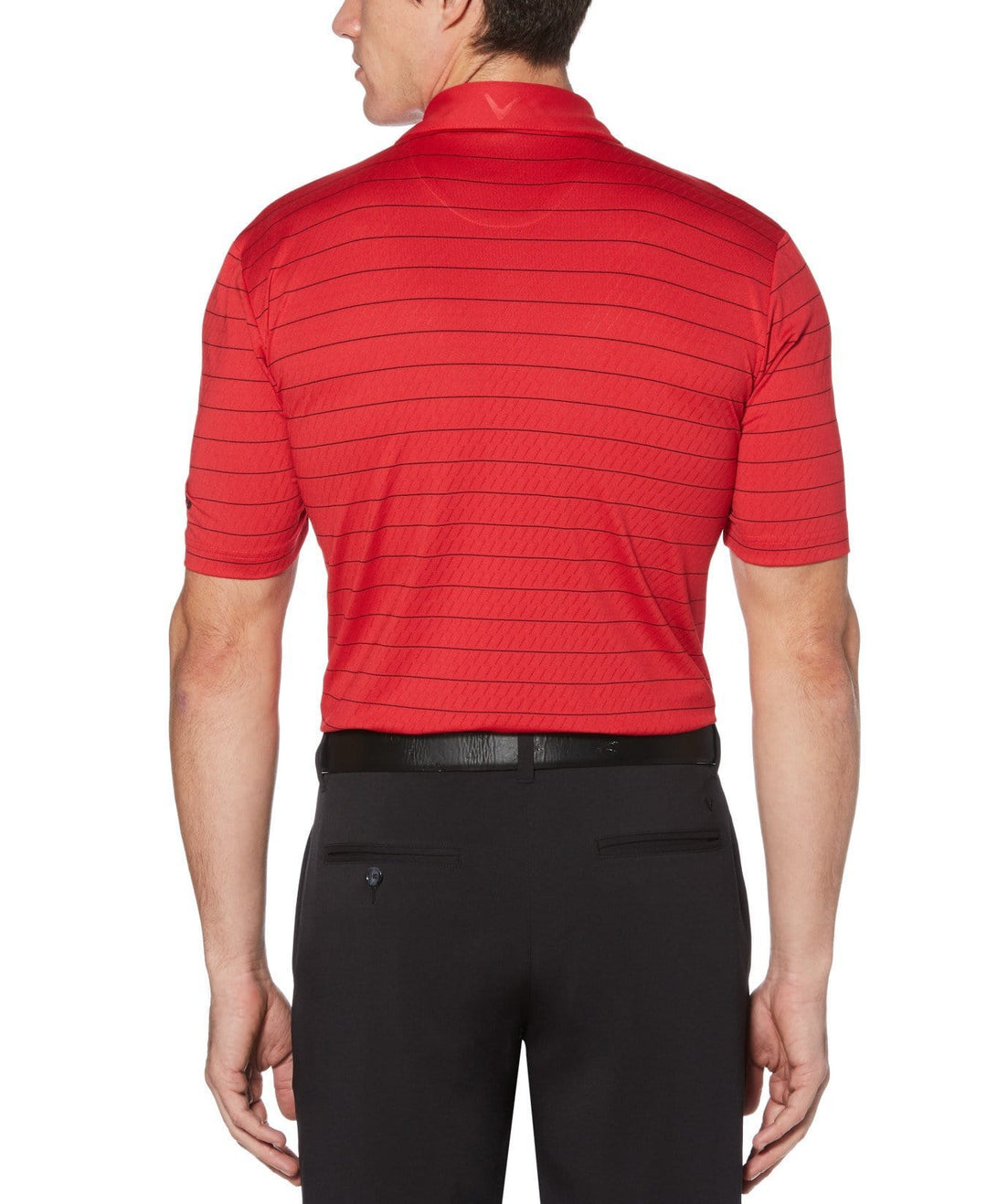 Mens Ventilated Stripe Polo