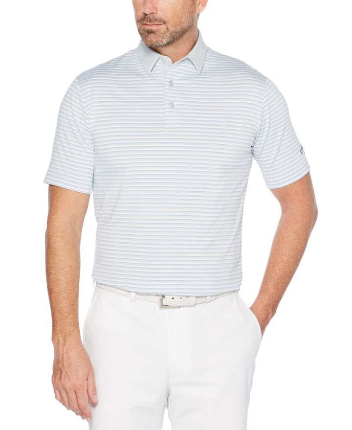 Mens 3-Color Stripe Golf Polo