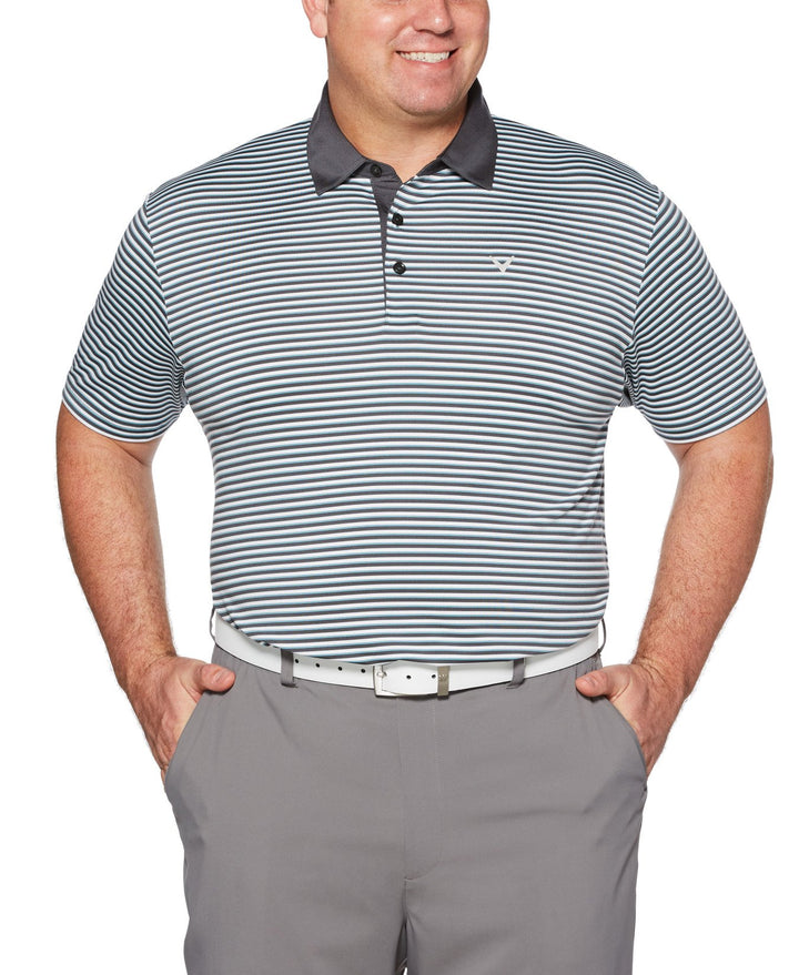 Big & Tall Big & Tall Refined 3-Color Stripe Polo