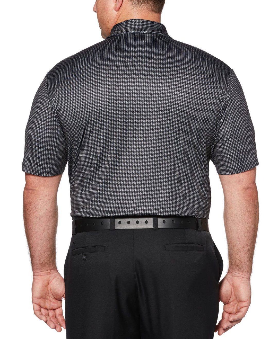 Big & Tall Mini Houndstooth Print Polo