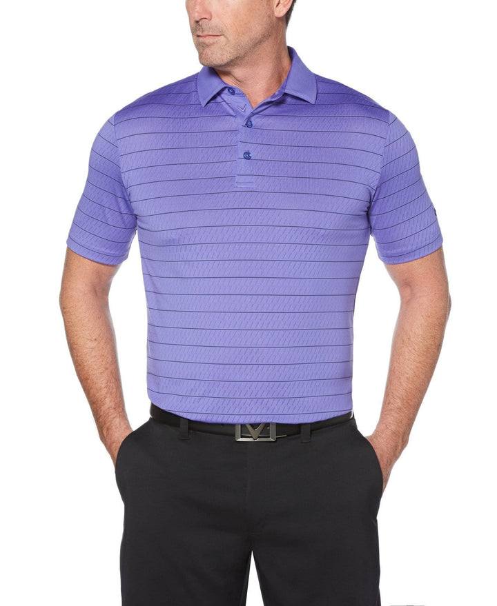 Mens Mens Ventilated Stripe Golf Polo