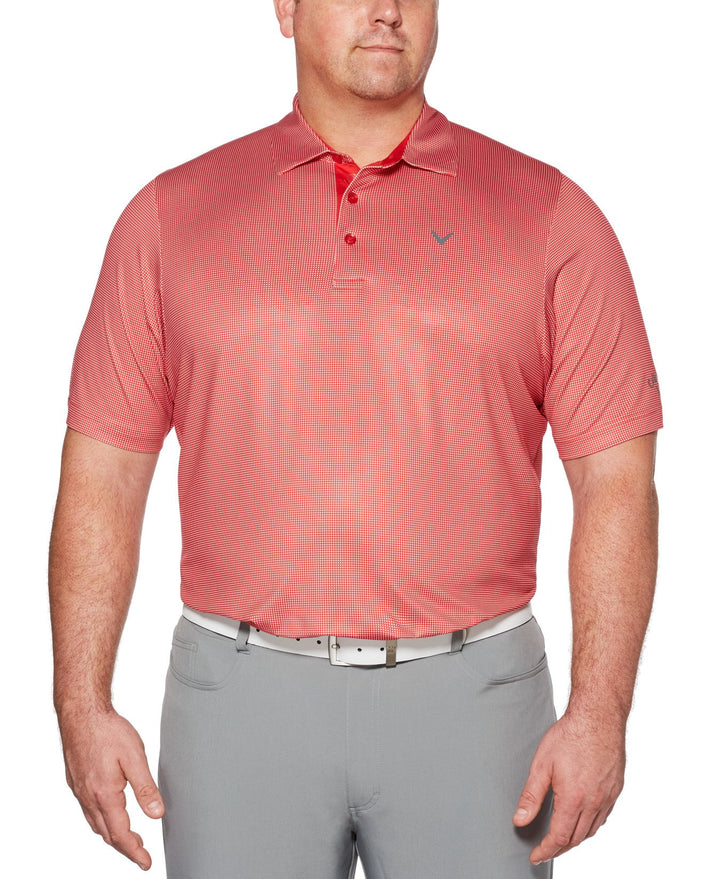 Big & Tall Gingham Printed Golf Polo