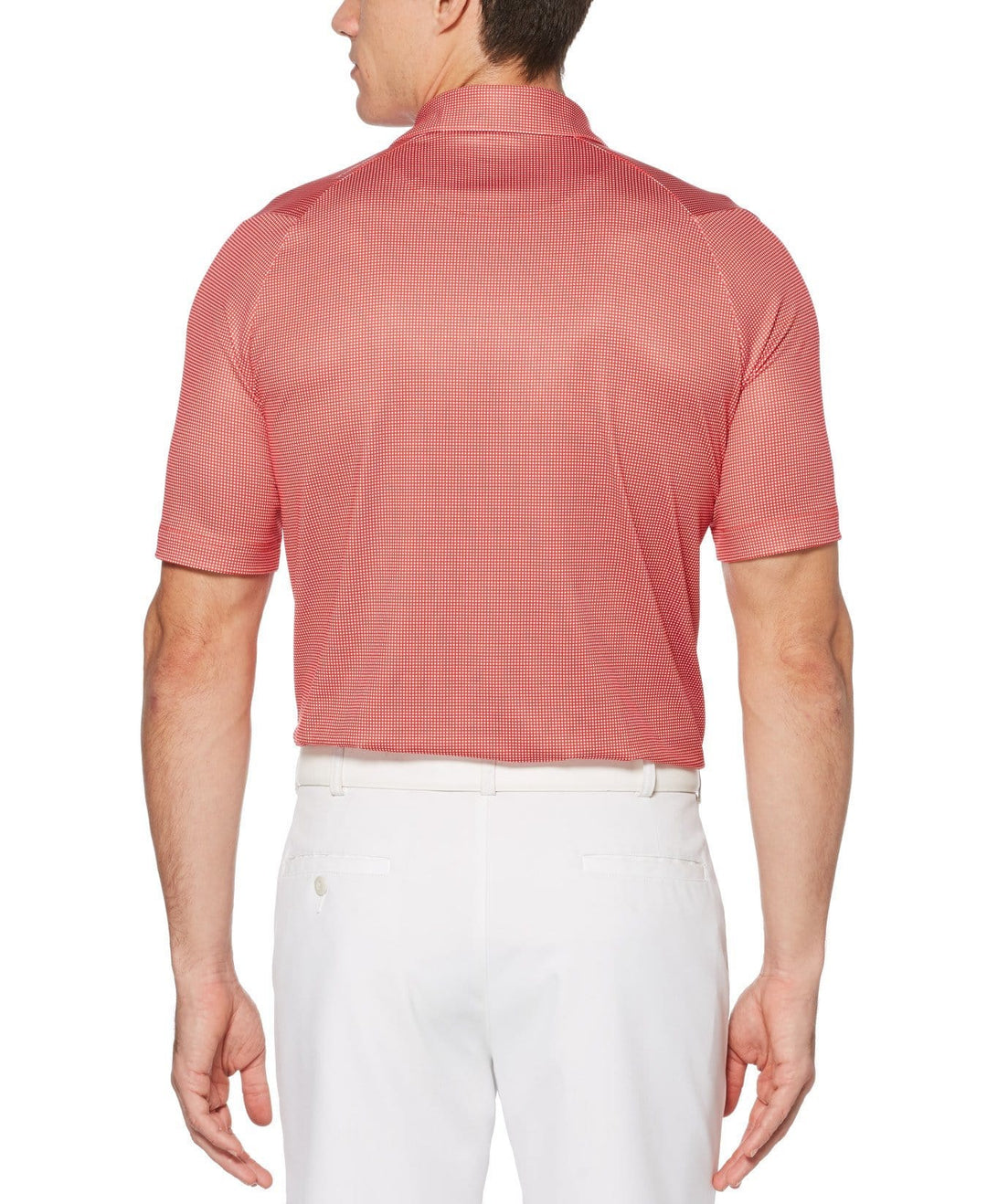Mens Swing Tech Gingham Printed Golf Polo