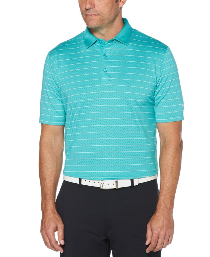 Mens Mens Ventilated Stripe Golf Polo