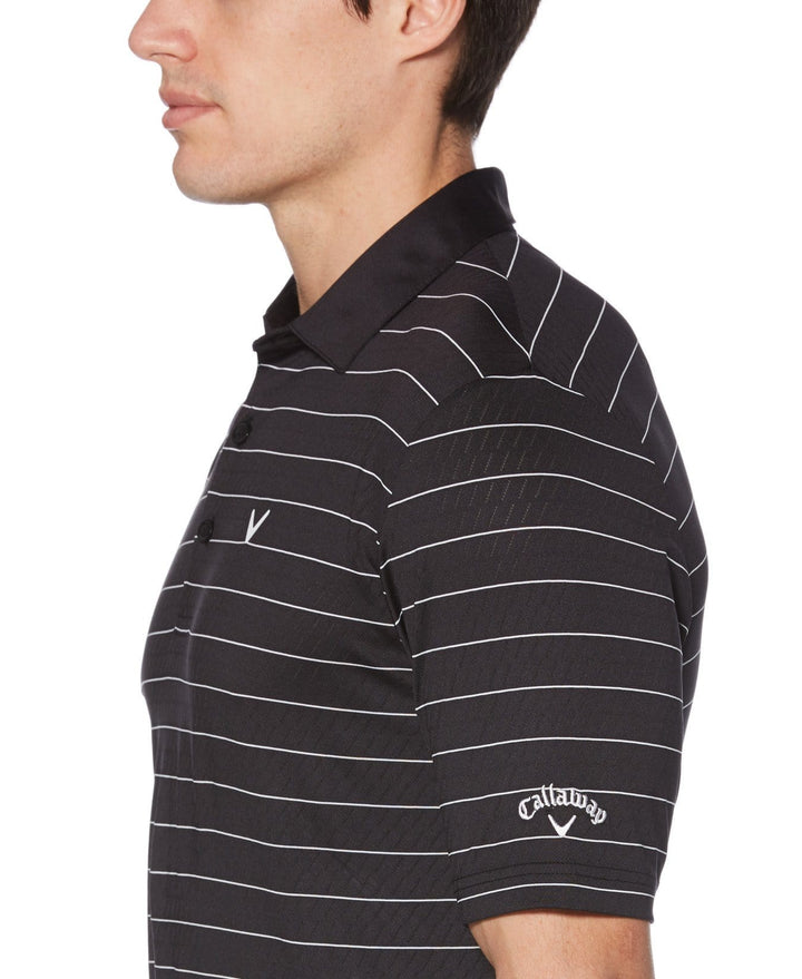 Mens Ventilated Stripe Polo
