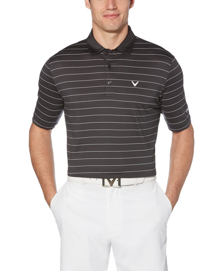Mens Ventilated Stripe Polo