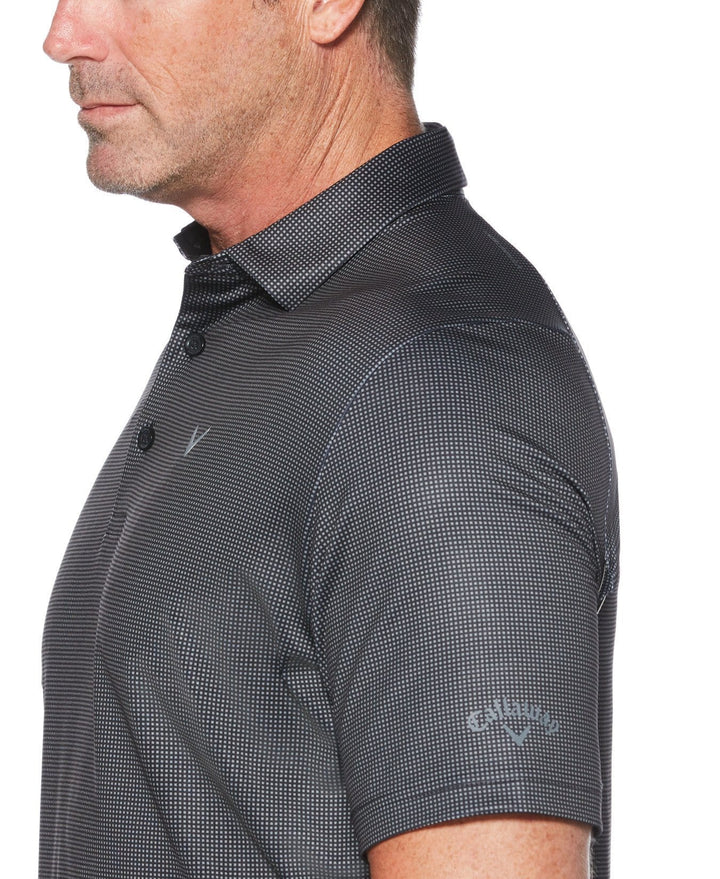 Mens Swing Tech Gingham Printed Golf Polo