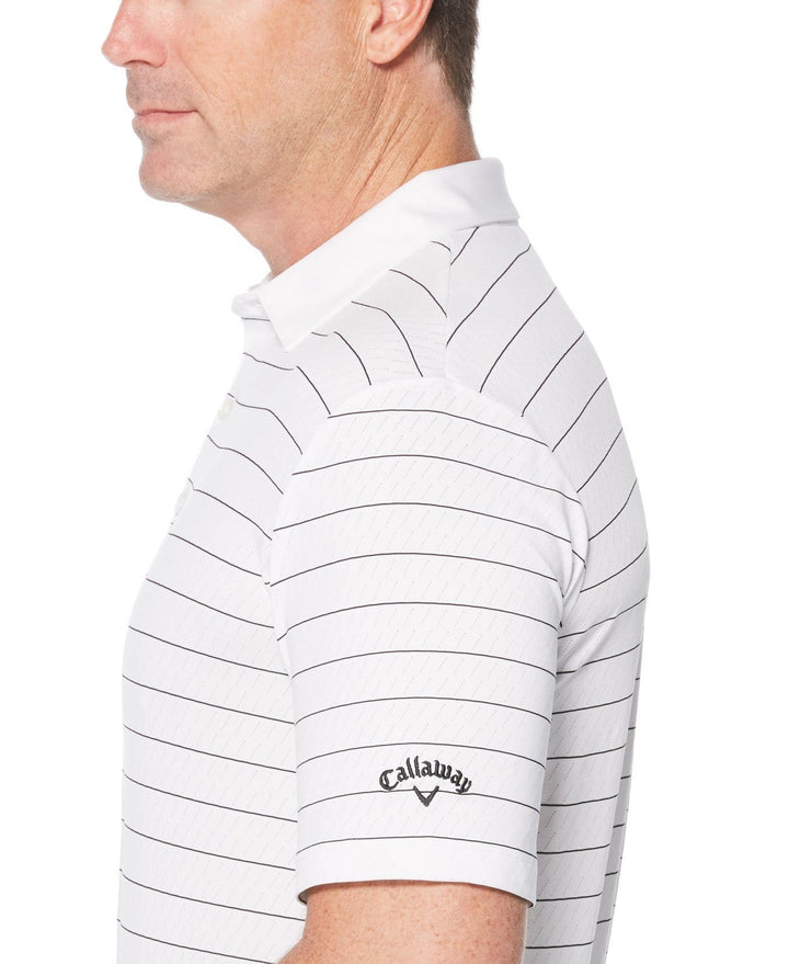 Mens Mens Ventilated Stripe Golf Polo