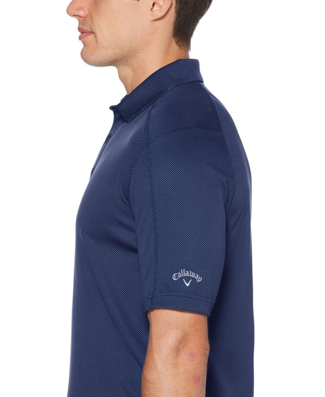 Mens Mens Swing Tech Two Color Jacquard Polo
