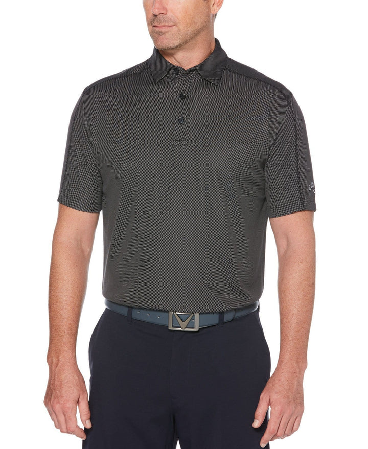 Mens Swing Tech Two Color Jacquard Polo