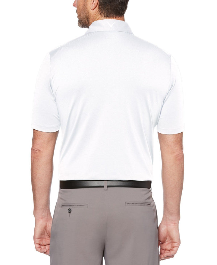 Mens Micro Hex Solid Golf Polo