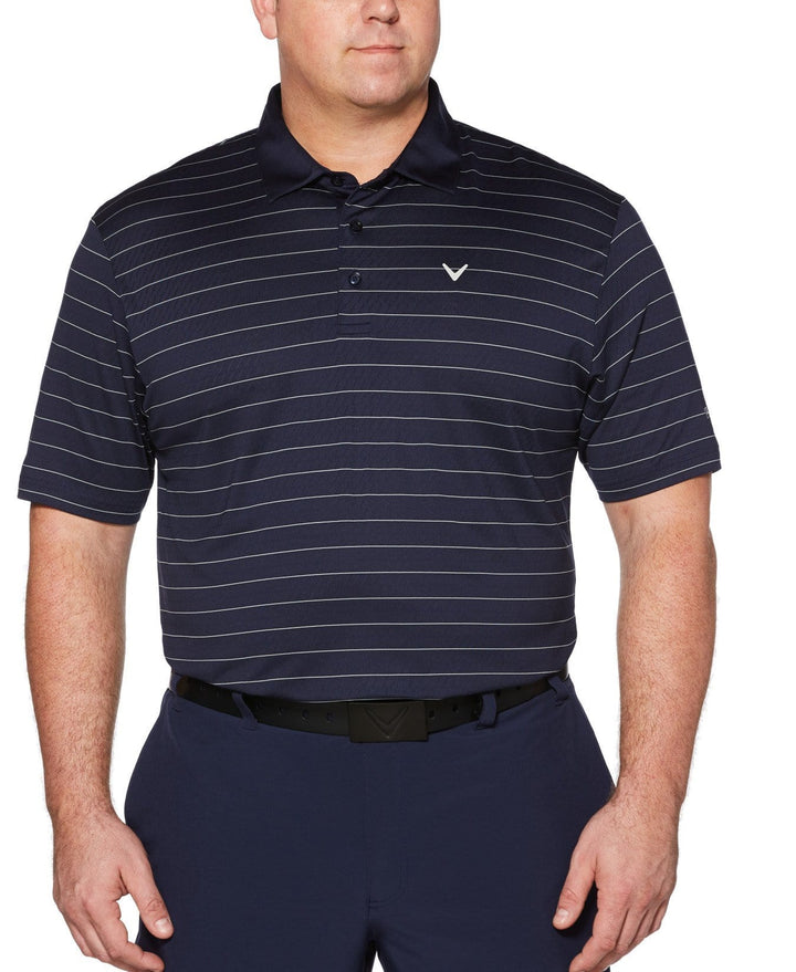 Big & Tall Ventilated Stripe Polo