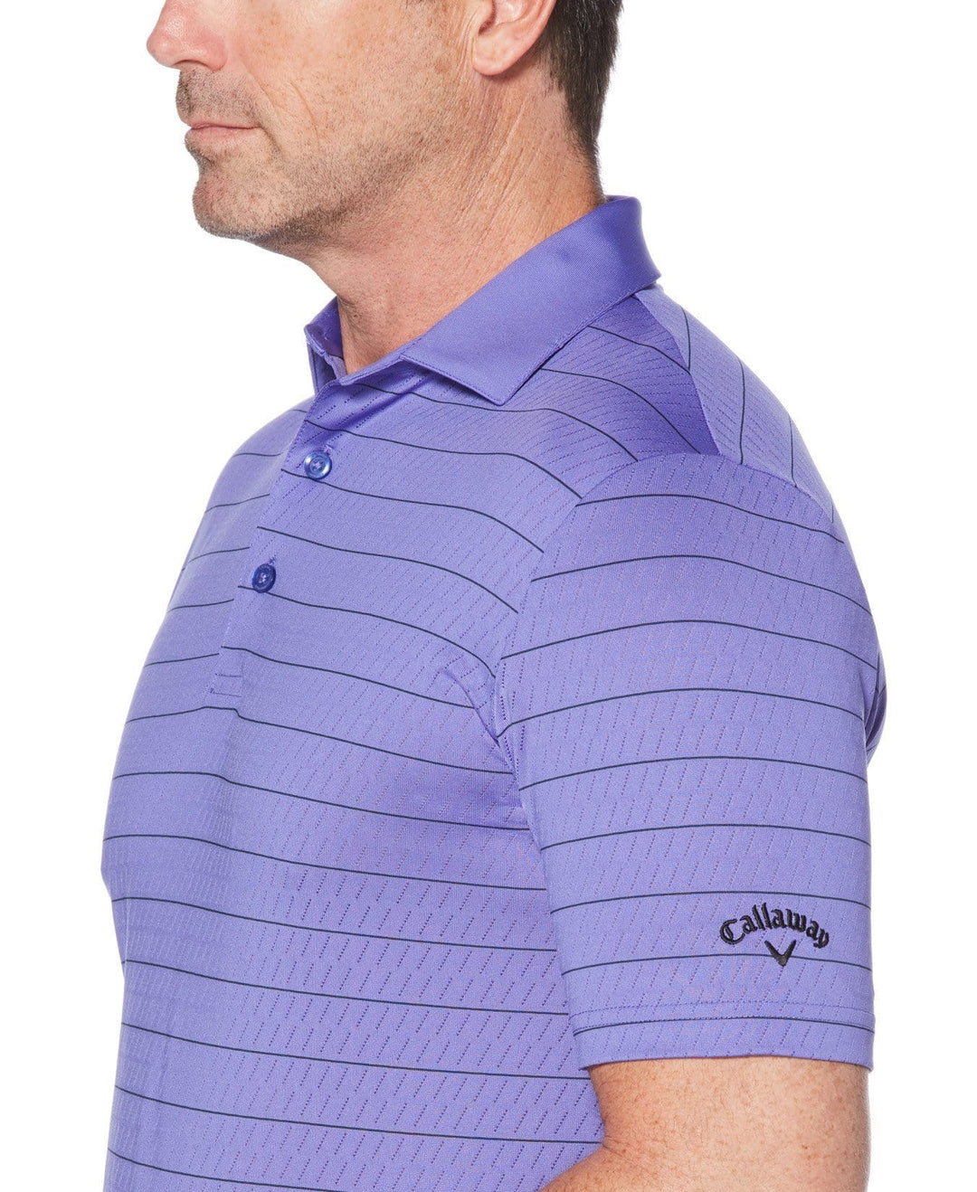 Mens Mens Ventilated Stripe Golf Polo