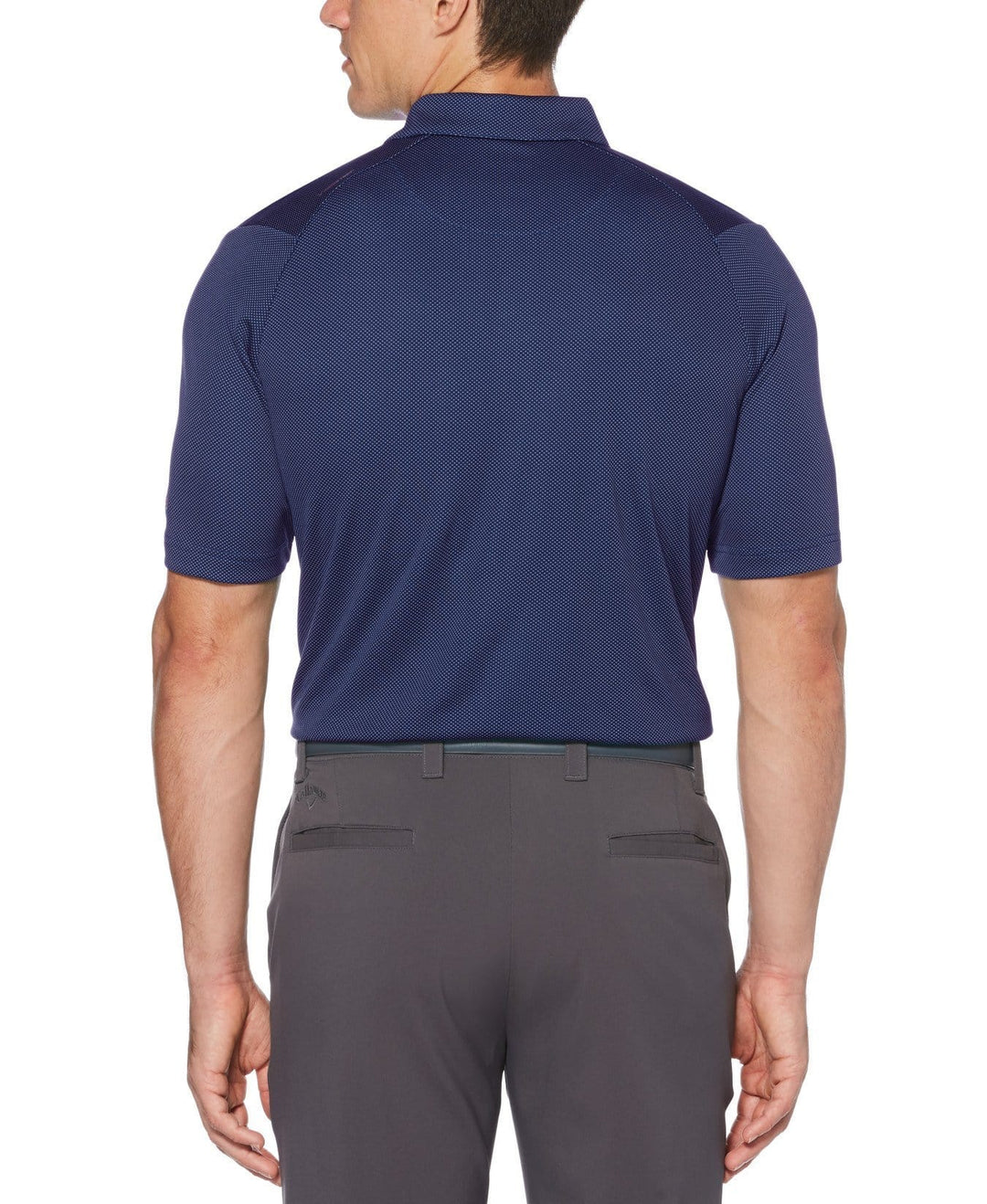 Mens Mens Swing Tech Two Color Jacquard Polo