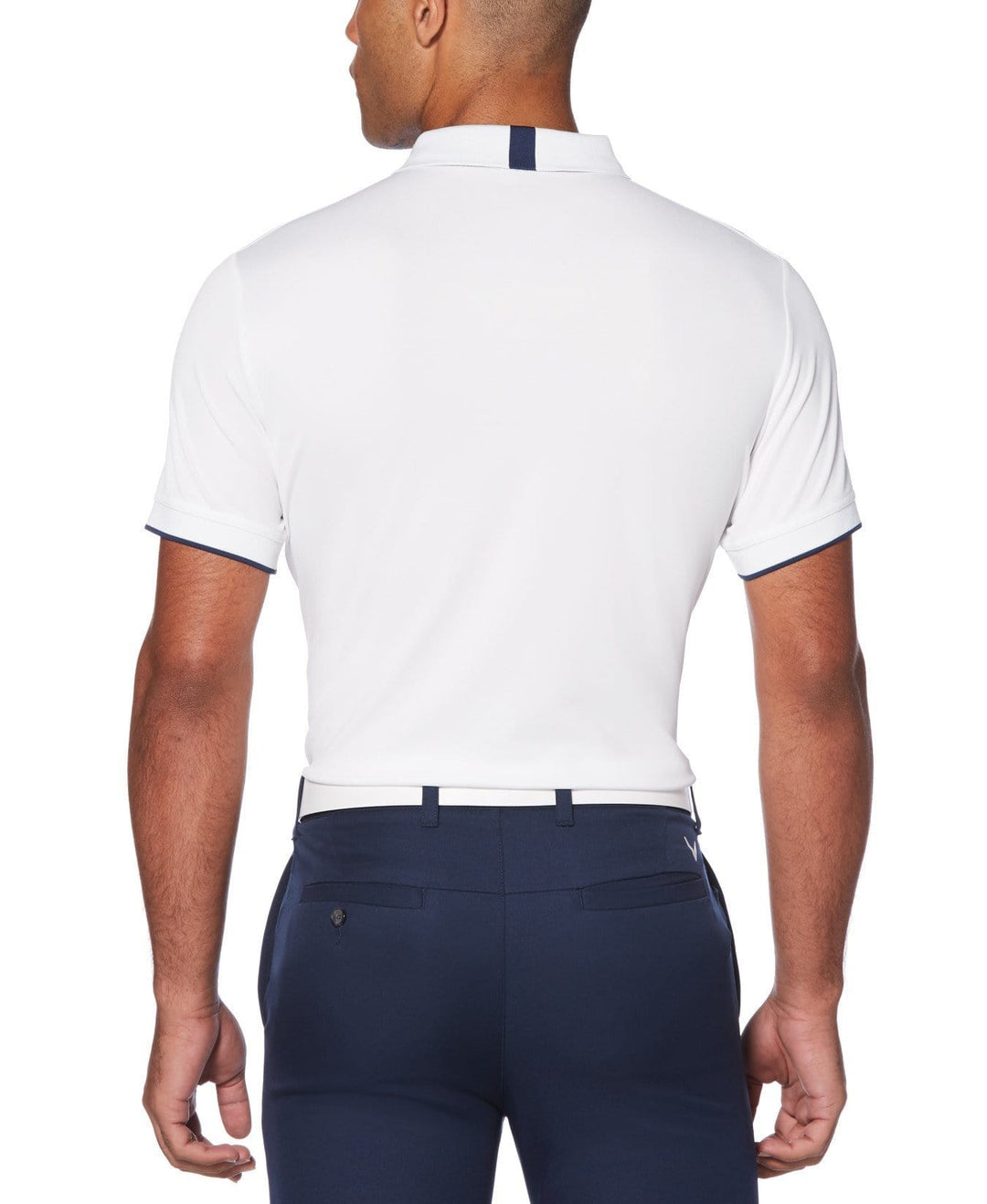 Mens Callaway X Solid Contrast Rib Polo