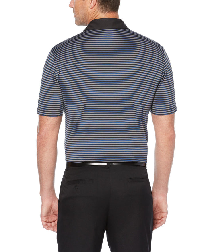 Mens Mens 3-Color Stripe Golf Polo