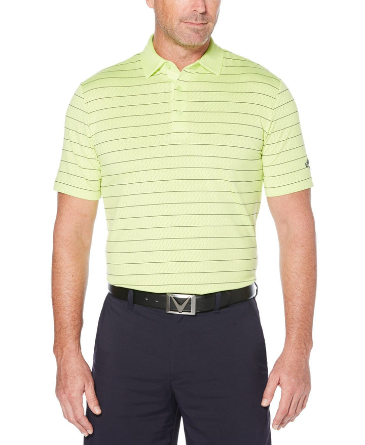 Mens Mens Ventilated Stripe Golf Polo
