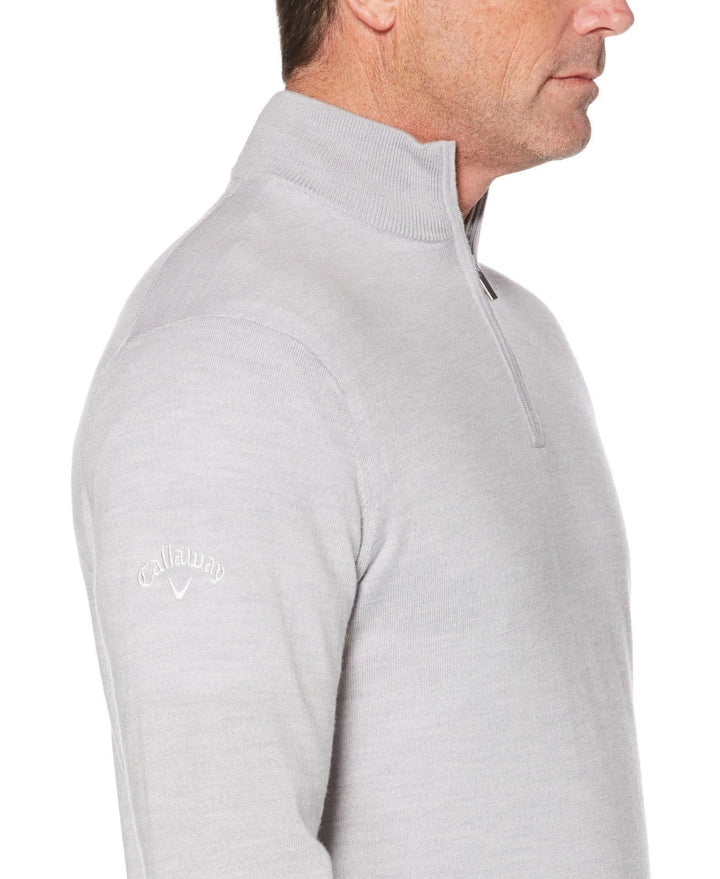 Mens Merino Wool 1/4 Zip Sweater