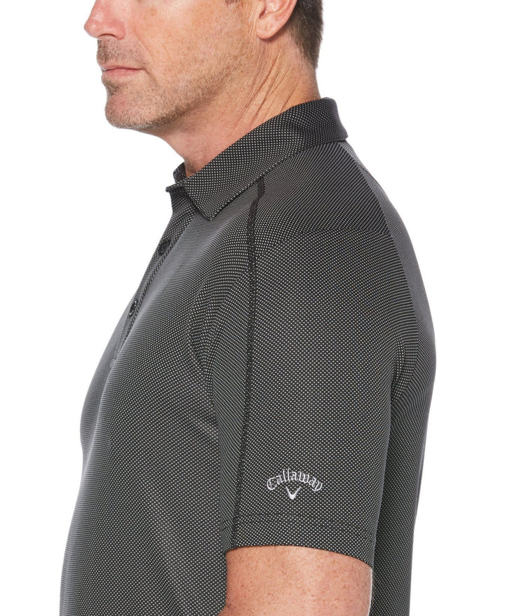 Mens Mens Swing Tech Two Color Jacquard Polo