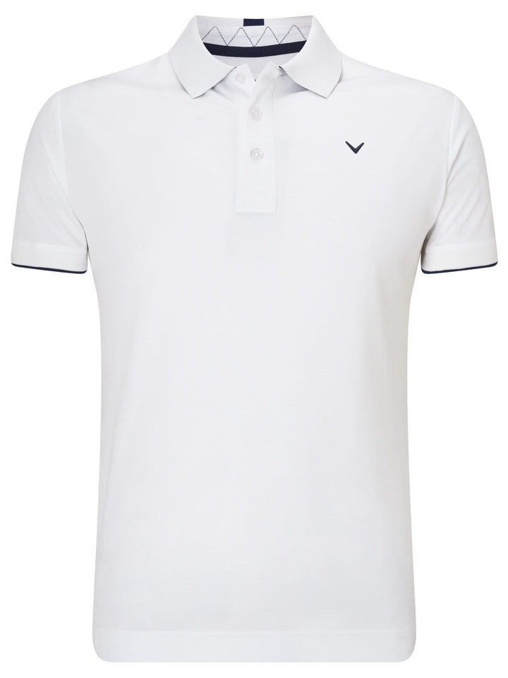 Mens Callaway X Solid Contrast Rib Polo