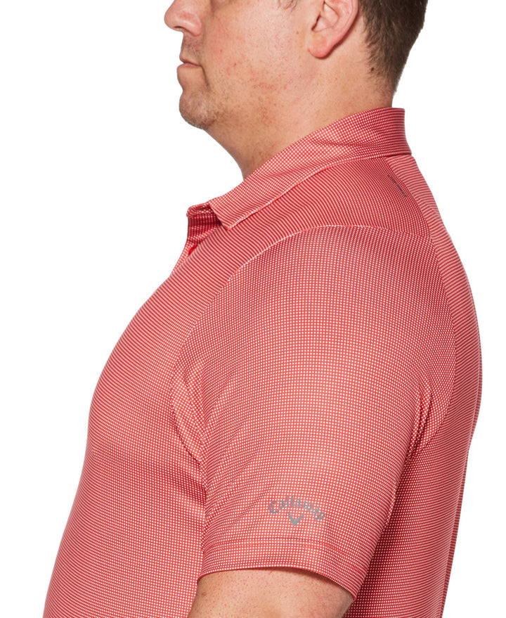 Big & Tall Gingham Printed Golf Polo