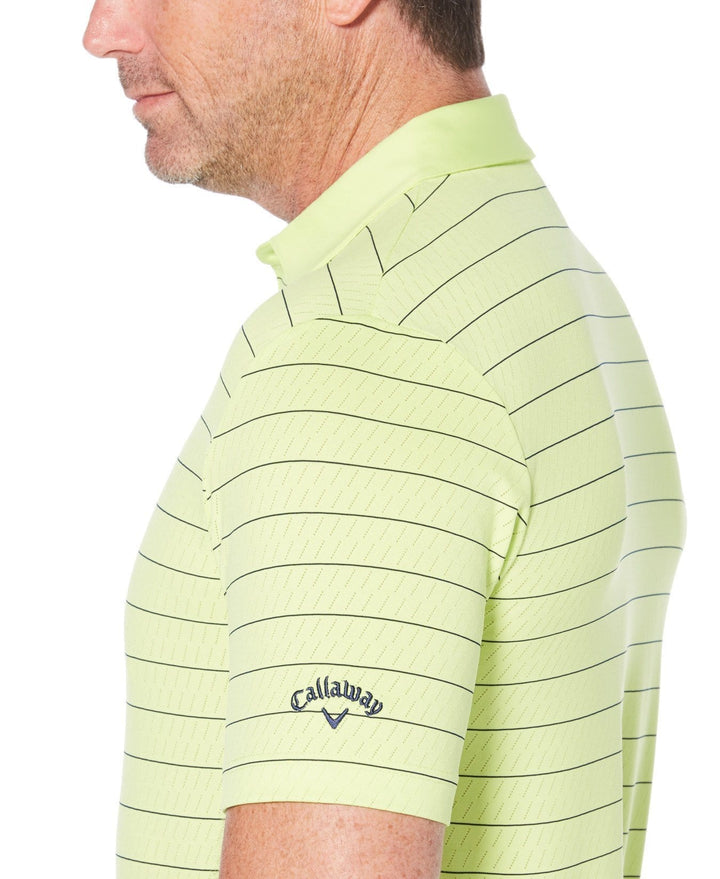 Mens Mens Ventilated Stripe Golf Polo